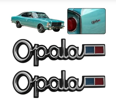 Emblema lateral Opala de 1975 até 1979 da loja Louca por Opalas