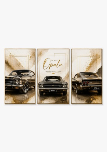 Quadro Opala 3 peças da Loja Louca por Opalas