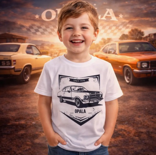 Camiseta infantil branca opala da loja Louca por Opalas