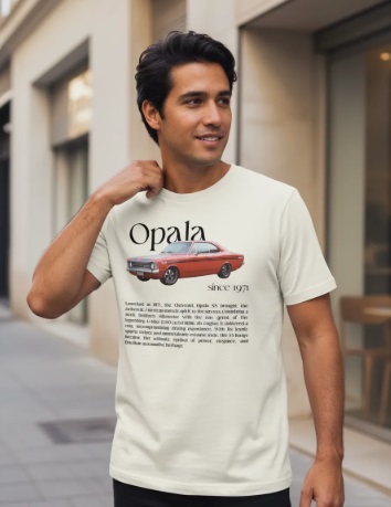 Camiseta Opala SS GridOFF Branca da Loja Louca por Opalas